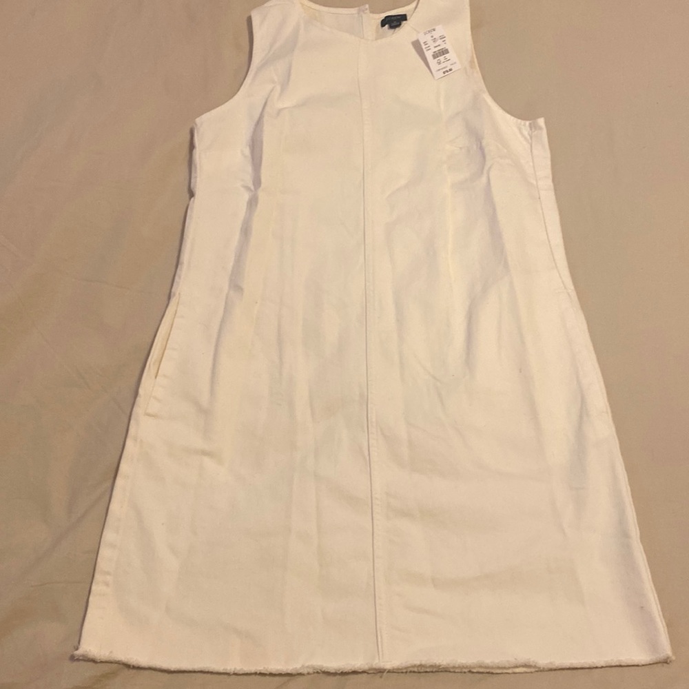 J. Crew white denim dress, perfect for summer/ SOLD
